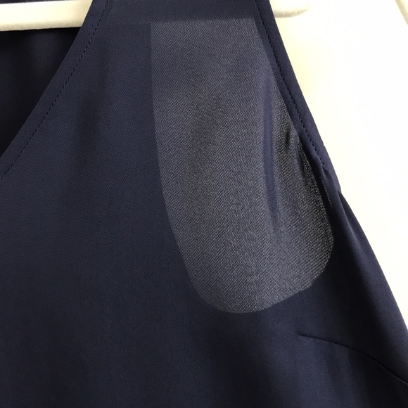 Navy Sheer top without cami - Picture 3 of 5